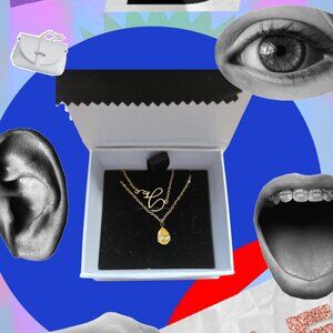 Personalized "Gia" Mint & Lily Necklace